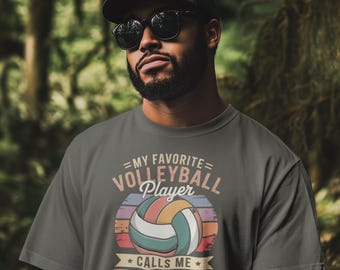 My Favorite Volleyball Player Calls Me Bruh T-Shirt - Unisex Casual Tee, Sports Apparel, Gift for Volleyball Fans, Summer Style