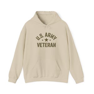 Sudadera con capucha para veteranos del ejército de EE. UU., sudadera de mezcla gruesa, regalo perfecto para veteranos, reconocimiento militar, ropa militar cómoda. imagen 8
