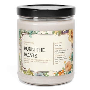 Funny BURN THE BOATS Fancy Ass Candle Collection, 9oz Candle Burning time: 50-60 hours