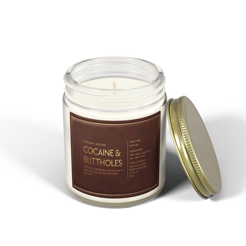 Funny Valentine’s Day Candle Gift – Cocaine and Buttholes – Luxury Coconut and Apricot Wax Candle for Couples, Her or Him image 15