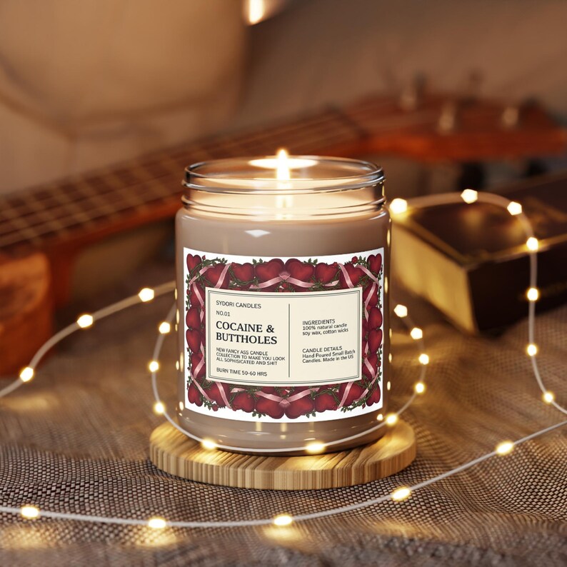 Vela de soja perfumada con cocaína y traseros, frasco de 9 oz con tapa blanca, regalo de San Valentín, vela Fancy Ass, duración de combustión de 50 a 60 horas imagen 6