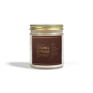 Funny Valentine’s Day Candle Gift – Cocaine and Buttholes – Luxury Coconut and Apricot Wax Candle for Couples, Her or Him image 14