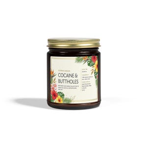 Cocaine & Buttholes Coconut Apricot Wax Candle 9oz, Valentine's Day Gift, Anniversary Gift, Friend Gag Gift, Adult Humor Candle image 17