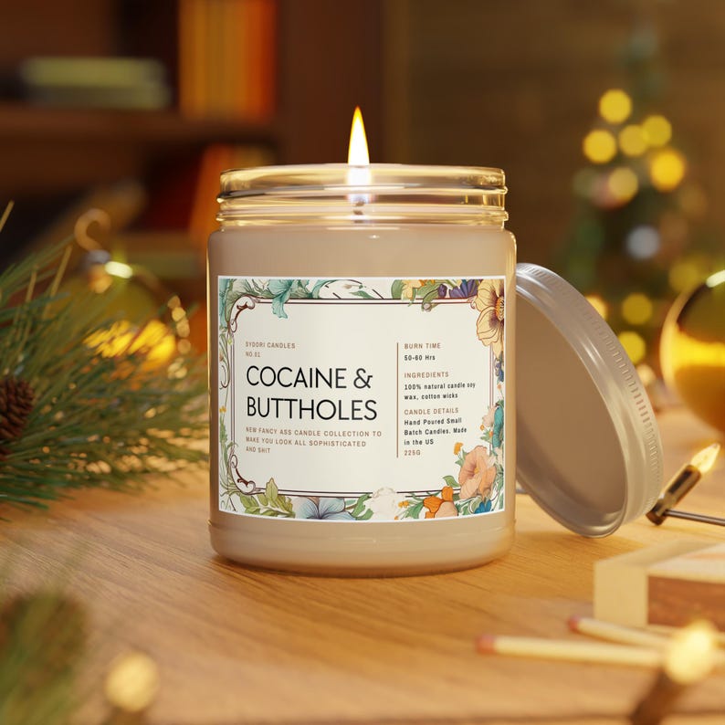 Funny Cocaine and Buttholes Fancy Ass Candle Collection - Scented Candles, 9oz, Candle Gift, Funny Candle image 7