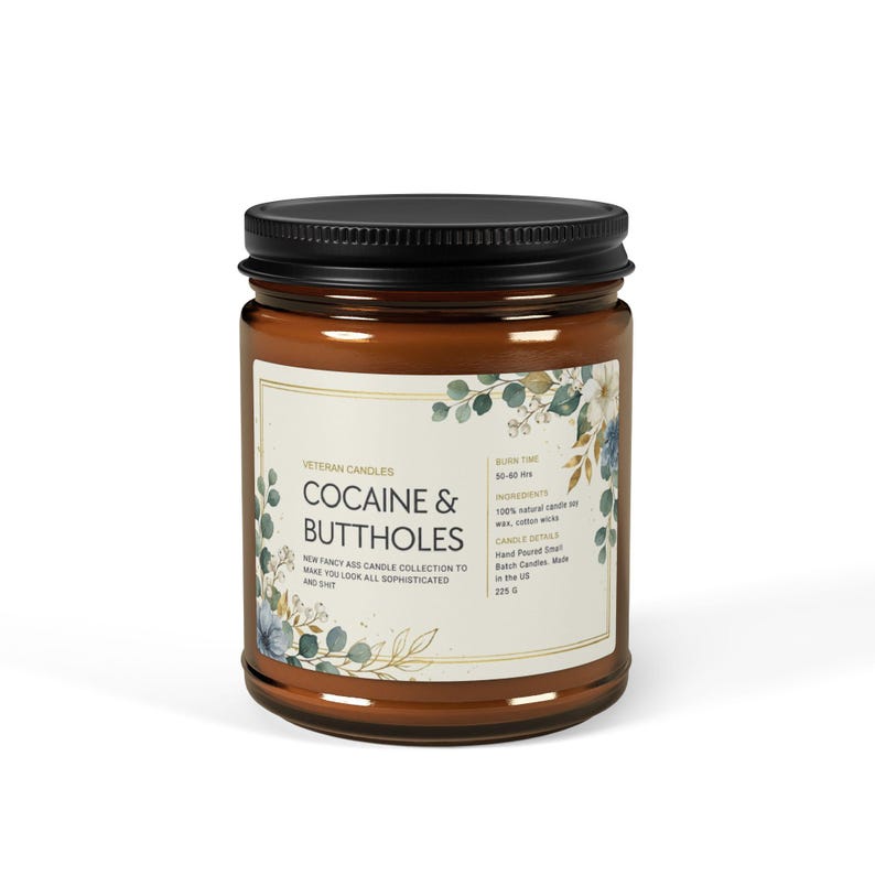 Cocaine & ButtHoles Candle – Funny Novelty Valentine Gift, Cheeky Romantic Humor Jar Candle for Couples image 9