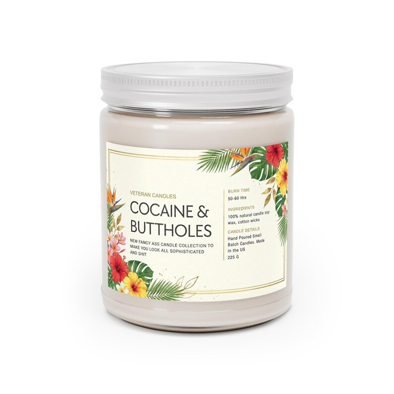 Cocaine & Buttholes Soy Candle, Funny Birthday Gift, Anniversary or Valentine Gift, Novelty 9oz Hand-Poured Candle for Her image 15