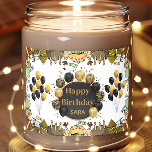 Personalized Birthday Scented Candle, 9oz, Birthday Candle, Custom Gift For Friend, Birthday Gift, Birthday Treats, Home Fragrance