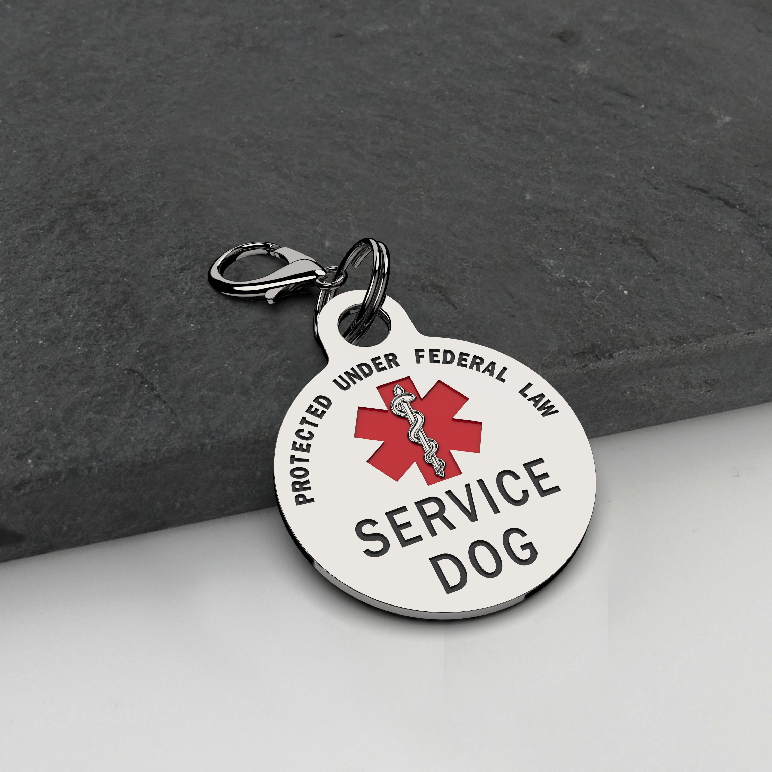 Service Dog Tag Small Breed Federal Protection Tag .999 Etsy