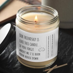 Freundschaft Duftkerze, perfektes Geschenk für Freunde, lustige Kerze, Geschenk für Freund, Wohnkultur, Self-Care-Geschenk, Einweihungsparty, einzigartiges Geschenk