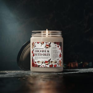 Cocaine & Buttholes Scented Soy Candle, 9oz | Novelty Party Candle, Anniversary Day Gift, Gag Gift for Friends, Valentine's Day Gift image 14