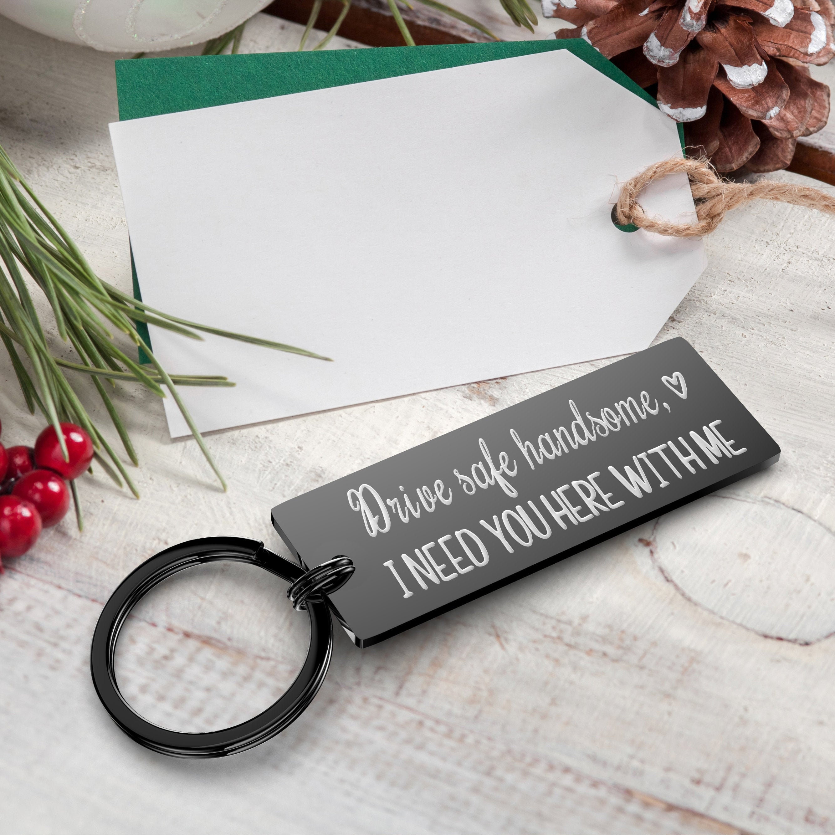 Drive Safe Handsome I Love You Keychain Gifts for Boyfriend Husband Valentines Day Gifts Dad Christmas Gift Stocking Stuffer Drive Safe Handsome I Love You Keychain Gifts for Boyfriend Husband Valentines Day Gifts Dad Christmas Gift Stocking Stuffer