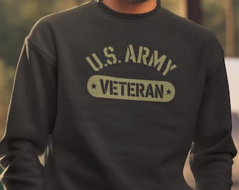 アメリカ陸軍退役軍人クルーネック スウェットシャツ、ミリタリープライドアパレル、クリスマスプレゼント