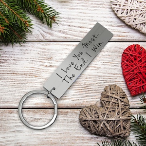 I Love You Most Couple Keychain Fatherr’s Day Gift for Him, for Her Father&#39;s Day Gift