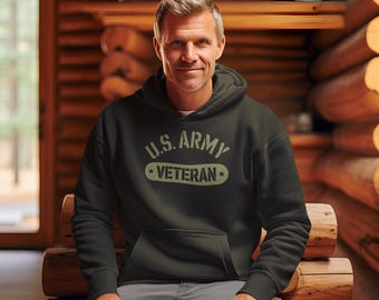 Moletom com capuz de veterano, presente para veteranos, moletom patriótico do Exército dos EUA, homenagem militar, presente para o Dia do Veterano, presente para a mãe, moletom com capuz do Orgulho do Exército