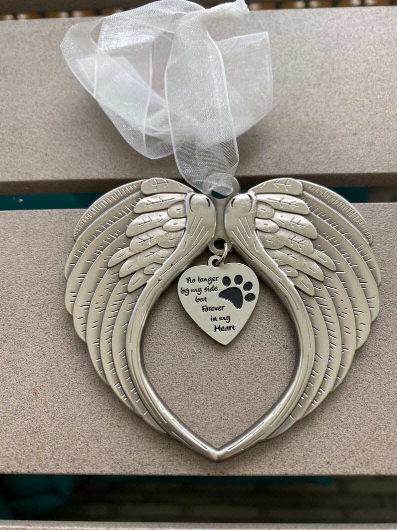Pet Christmas Ornament Angel Wing Memorial Sympathy Gift Etsy