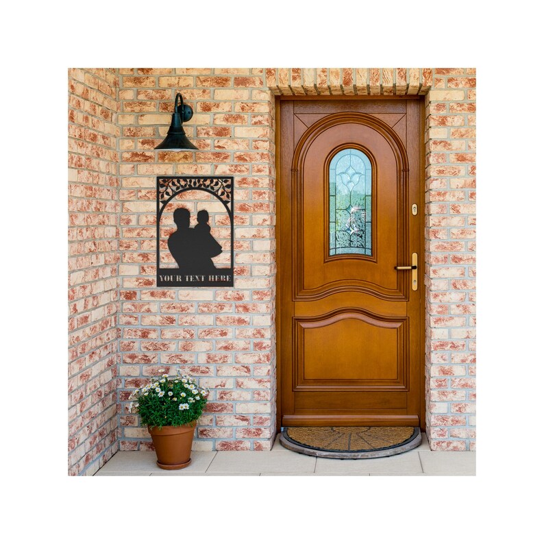 Father and Daughter Custom Wall Art Diecut Metal Signs, Wall Decor