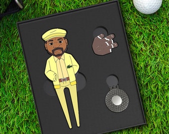 Chubbs-Inspired Golf Divot Tool with Hat Clip and Ball Marker,"Happy Gilmore" Themed Golf Accessory, Golf Gift for Movie Fans. FREE SHIPPING