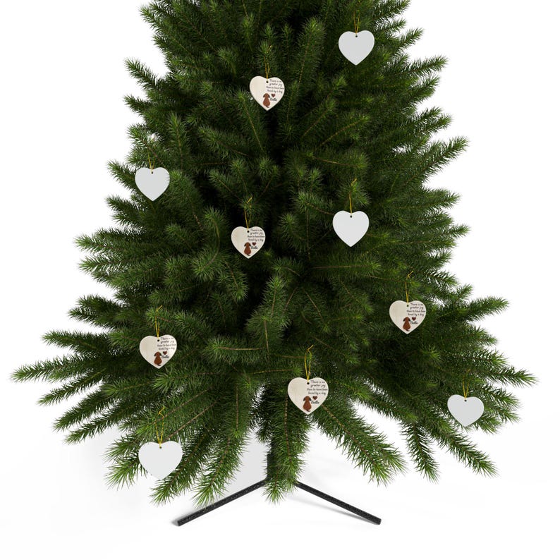 Adorno personalizado para amantes de los perros, regalo de recuerdo en forma de corazón, decoración navideña conmemorativa para mascotas, cita "No hay mayor alegría". imagen 9