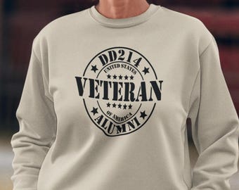 veteran Alumni Crewneck Sweatshirt, militärischer Stolz, veteran Geschenke, Freizeitkleidung, Volkstrauertag, Geschenk für die Mutter des veteranen