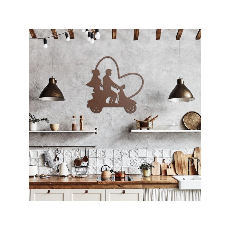 Happy Couples Wall Art Diecut Metal Signs, Wall Decor, Living Room