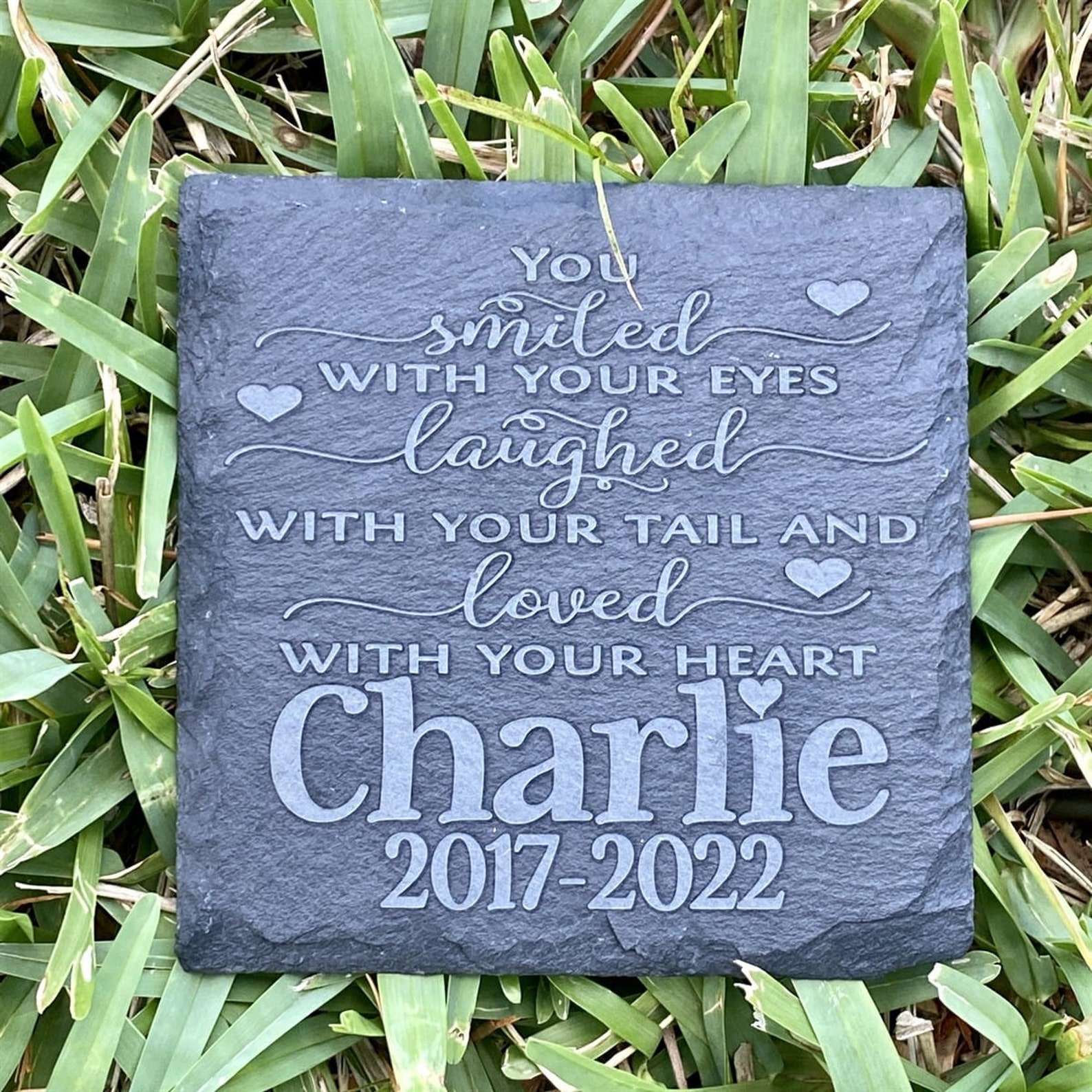 Pet Memorial Slate Personalized Pet Memorial Slate Marker Etsy