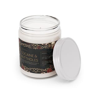 Candela divertente con cocaina e buchi del culo, regalo originale in barattolo, umorismo nero, regalo di San Valentino, decorazione per adulti immagine 14