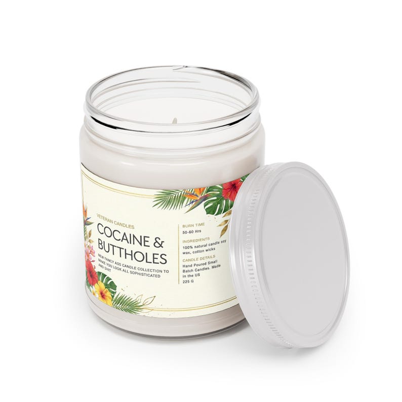 Cocaine & Buttholes Soy Candle, Funny Birthday Gift, Anniversary or Valentine Gift, Novelty 9oz Hand-Poured Candle for Her image 16