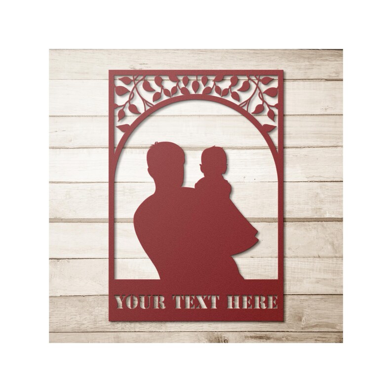 Father and Daughter Custom Wall Art Diecut Metal Signs, Wall Decor