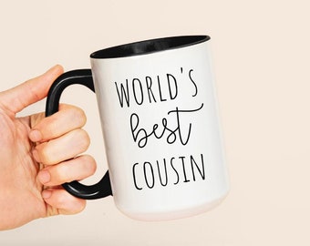 Gifts for Cousin, World's Best Cousin, Favorite Cousin Mug, Custom Coffee Mug for Cousin, Cousin Appreciation Gift, Awesome Cousin Gifts