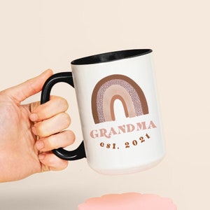 New Grandma Mug Pregnancy Announcement Gift Surprise Coffee Cup, Grandma To Be Large Customized Mug Future Grandmother Gift, Grandma Cup