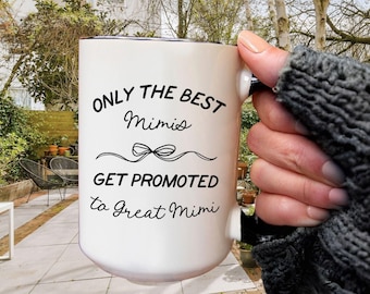 Pregnancy Announcement Mug Grandmother Grandma Mug New Baby Mimi Nana Gift Customizable Keepsake Expectant Parents Personalized Present