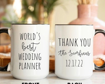 Personalized Wedding Planner Mug, World's Best Wedding Planner, Thank You Presents for Your Wedding Planner, Wedding Planner Coffee Mugs