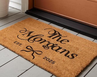 Custom Family Entrance Doormat Welcome Housewarming Gift Personalized Design Family Name Entrance Mat Front Door Decoration Idea New Home