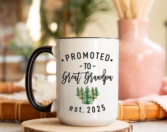 Promoted to Great Grandpa est 2025, Great grandpa gift, Great grandpa pregnancy announcement, Great grandparents gift, New grandparents gift