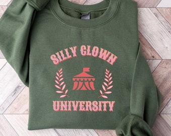 Silly clown university sweatshirt, Clowncore clothing, Kidcore clothes, Kidcore clothing, clowncore shirt,  clown shirt, clowncore clothes