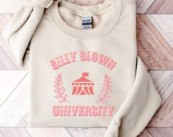 Silly clown university sweatshirt, Clowncore clothing, Kidcore clothes, Kidcore clothing, clowncore shirt,  clown shirt, clowncore clothes