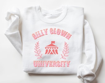 Silly clown university sweatshirt, Clowncore clothing, Kidcore clothes, Kidcore clothing, clowncore shirt,  clown shirt, clowncore clothes