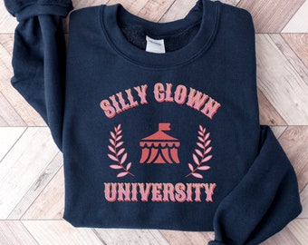 Silly clown university sweatshirt, Clowncore clothing, Kidcore clothes, Kidcore clothing, clowncore shirt,  clown shirt, clowncore clothes