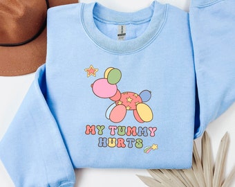 My tummy hurts Clowncore shirt sweatshirt, Clown shirt, Clowncore clothing, Kidcore clothes, Kidcore clothing, Big shoes to fill shirt