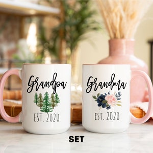 Grandparents Mugs, Grandparents Mug set, New Grandparents Mugs, New Grandparents Gift, Promoted to Grandparents, Grandpa Mug, Grandma Mug image 3