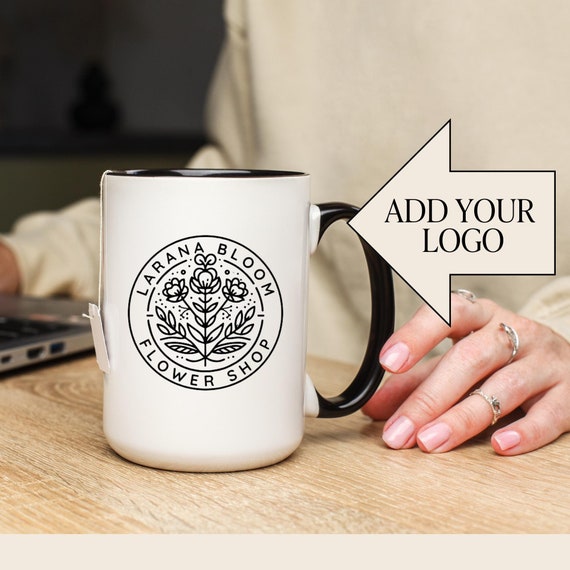 Custom Logo Mug: Business Swag, Corporate & Employee Gift - Etsy
