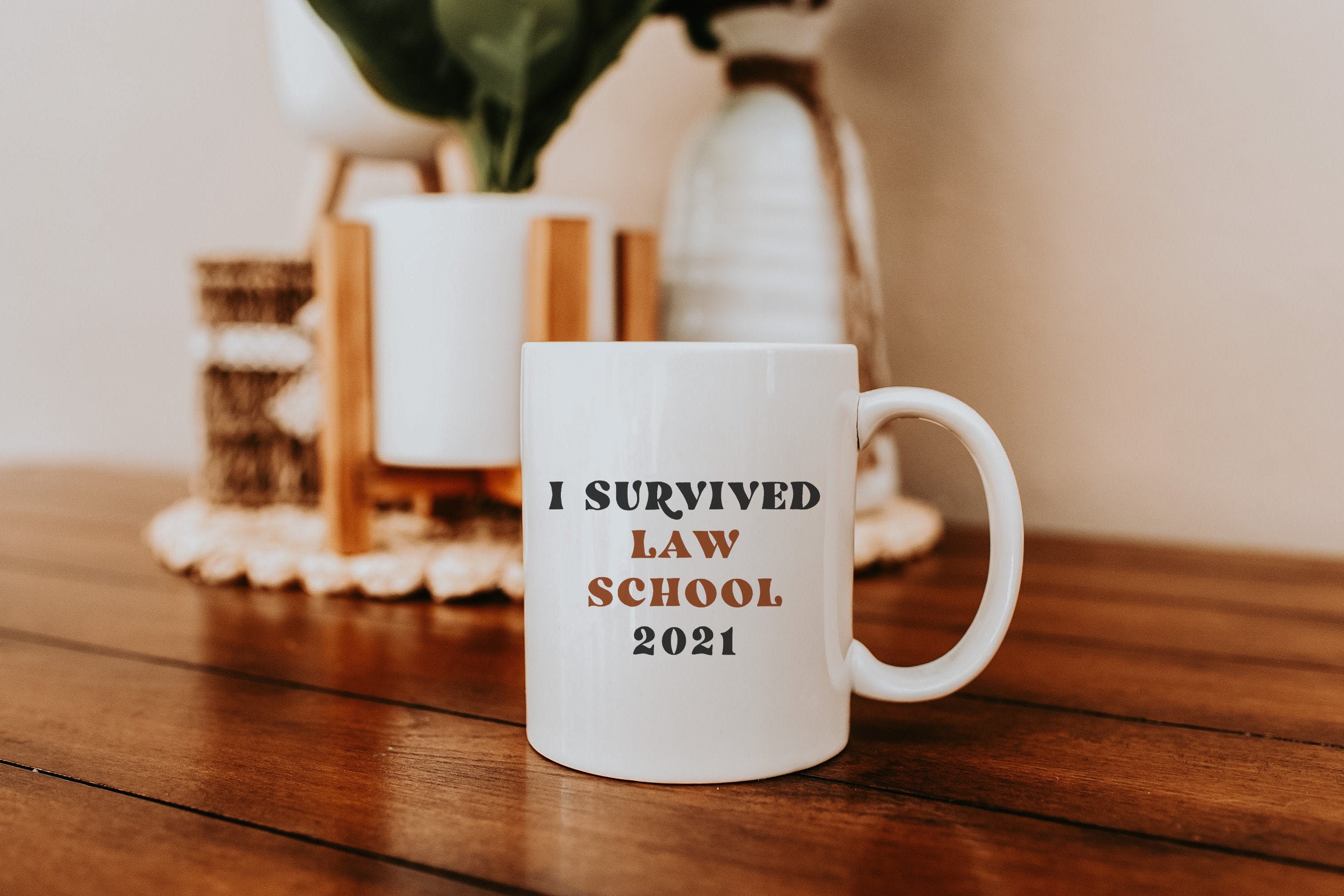Law School Gift I Survived Law School Law Graduation Gift Etsy