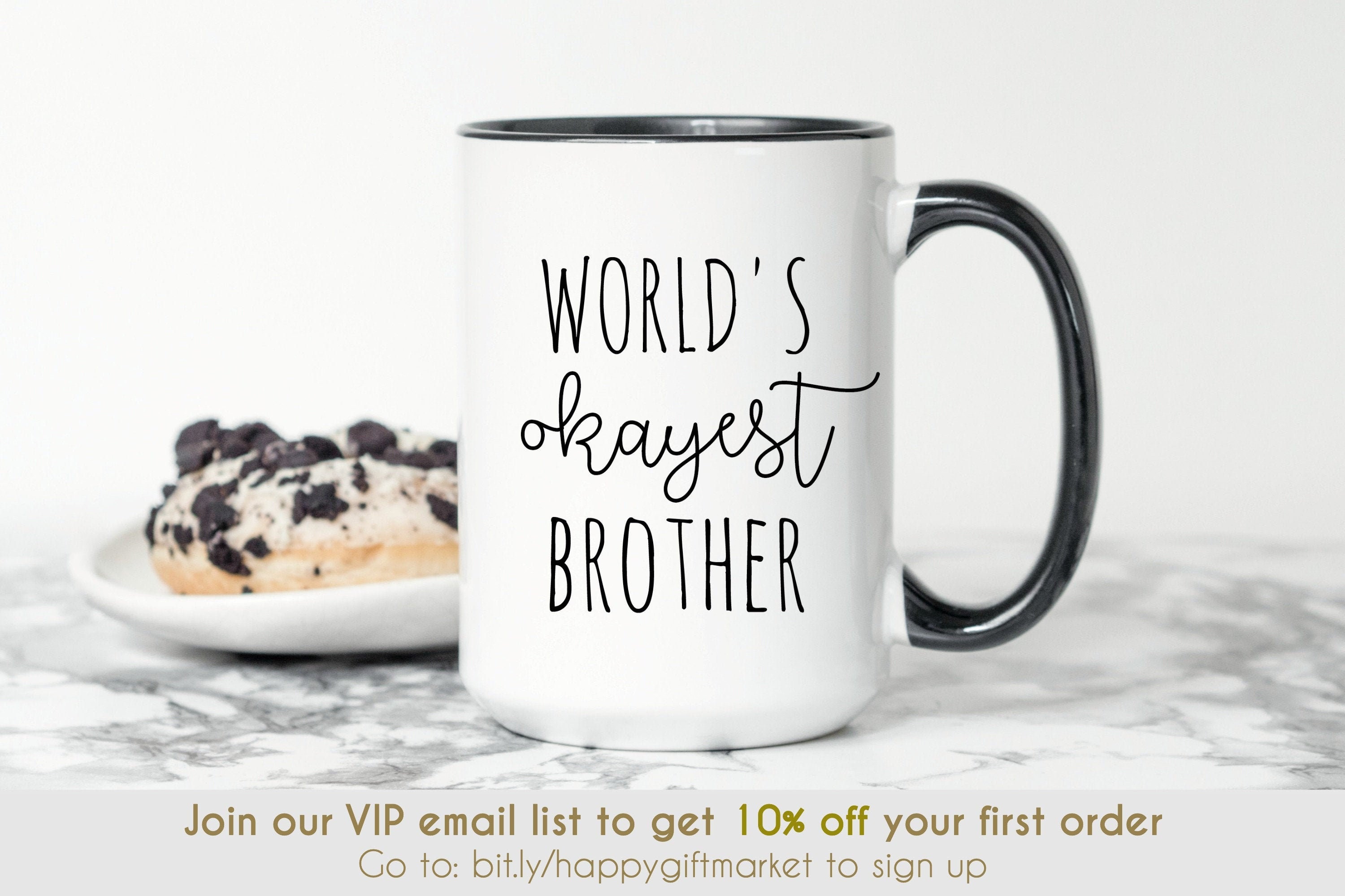 Worlds okayest brother coffee mug Funny gift for brother Etsy