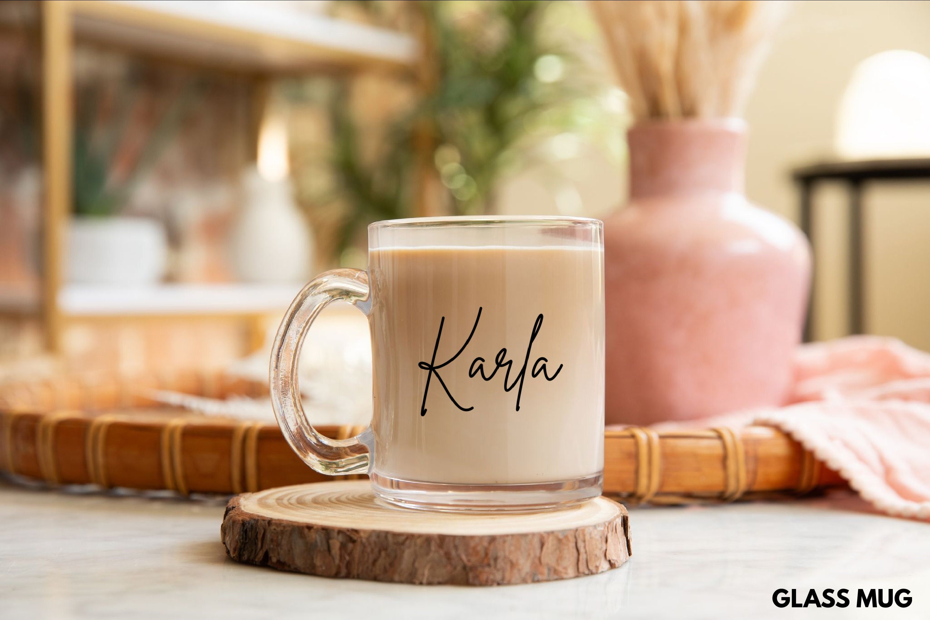 Foxblossom Co. Personalized Glass Mug