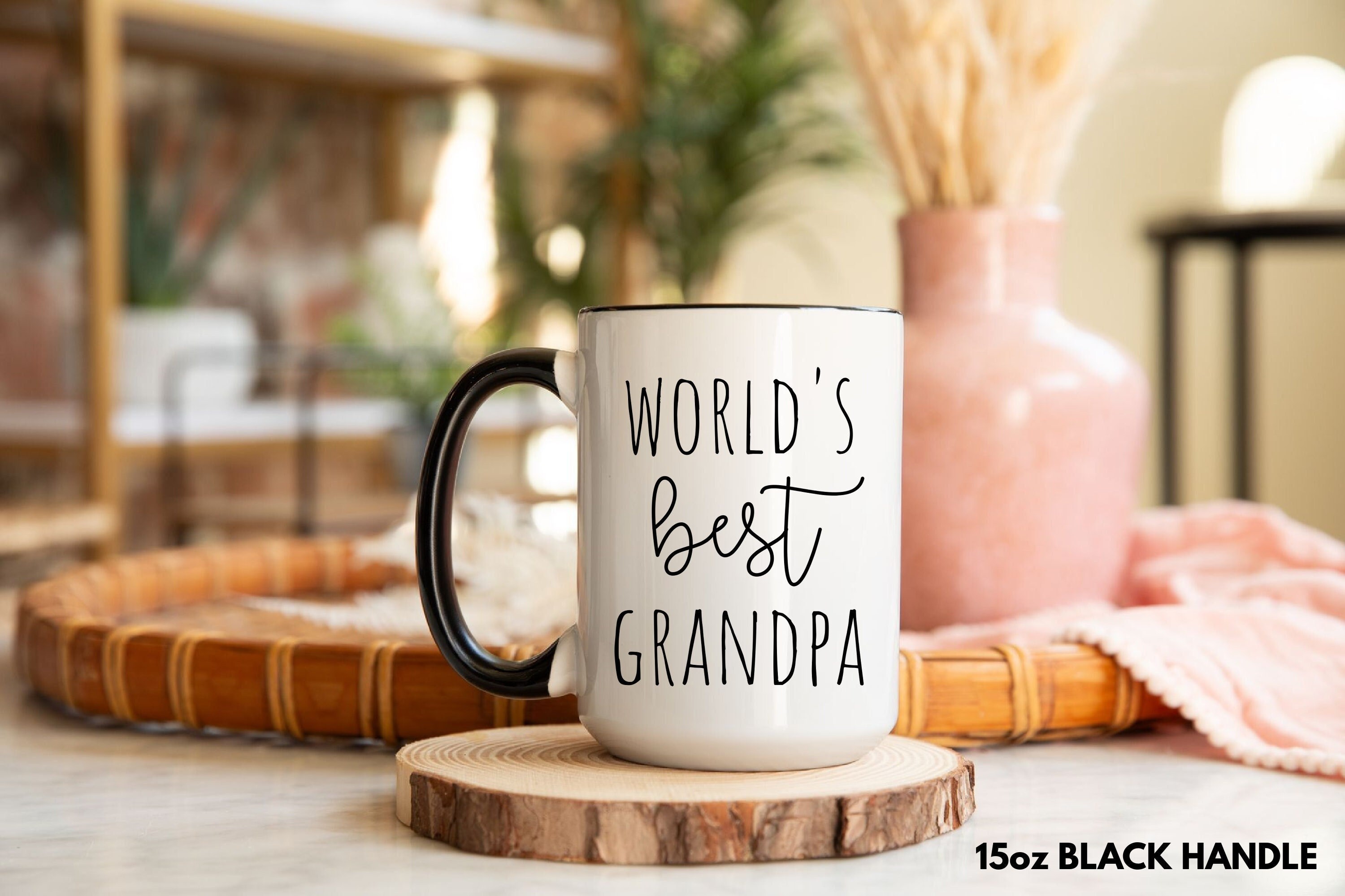 Grandpa Mug – I Love Cup – Novelty Gift For Birthday Christmas – Ceramic White