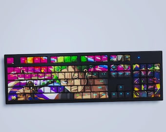 One Piece Zoro Tastenkappen Set: Cherry Profil, Backlit PBT 104 Tastenkappen
