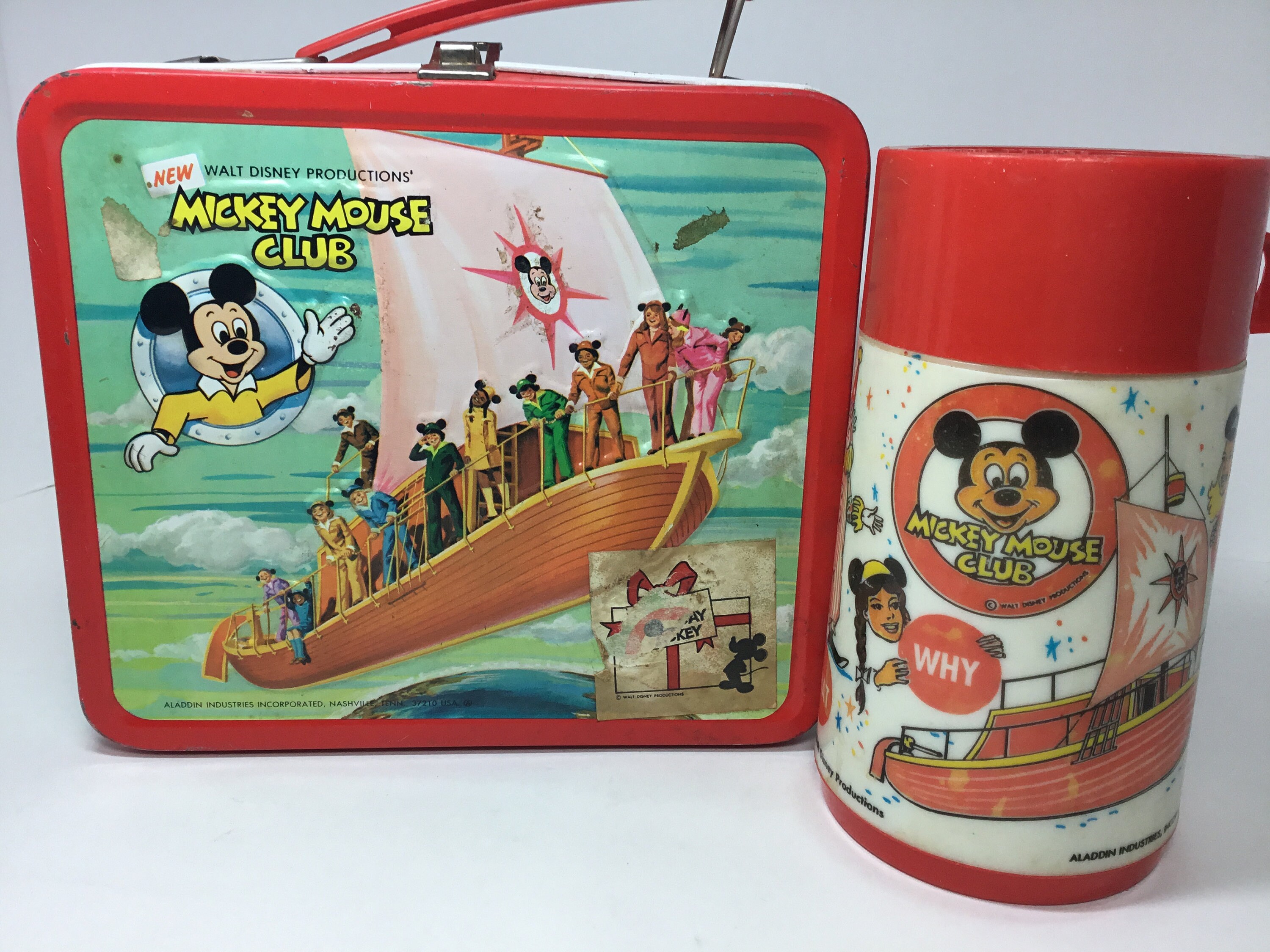 Metal Lunch Box With Thermos. Mickey Mouse Club. 1976. Etsy