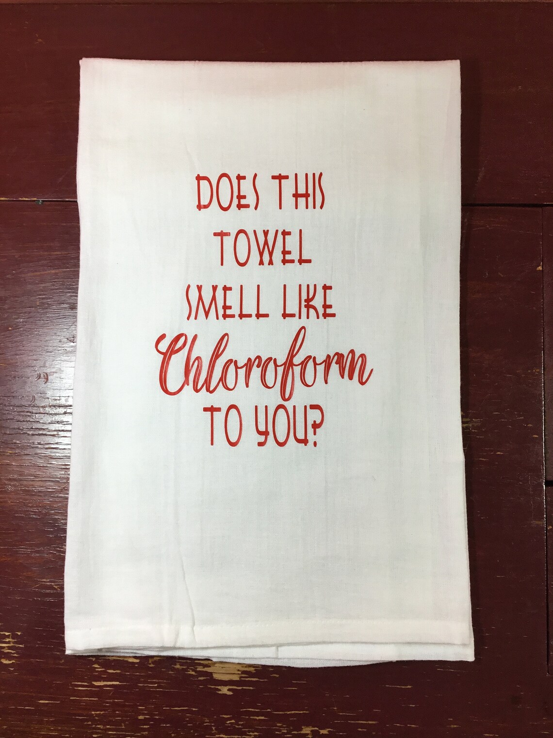 Does This Towel Smell Like Chloroform to You Flour Sack | Etsy