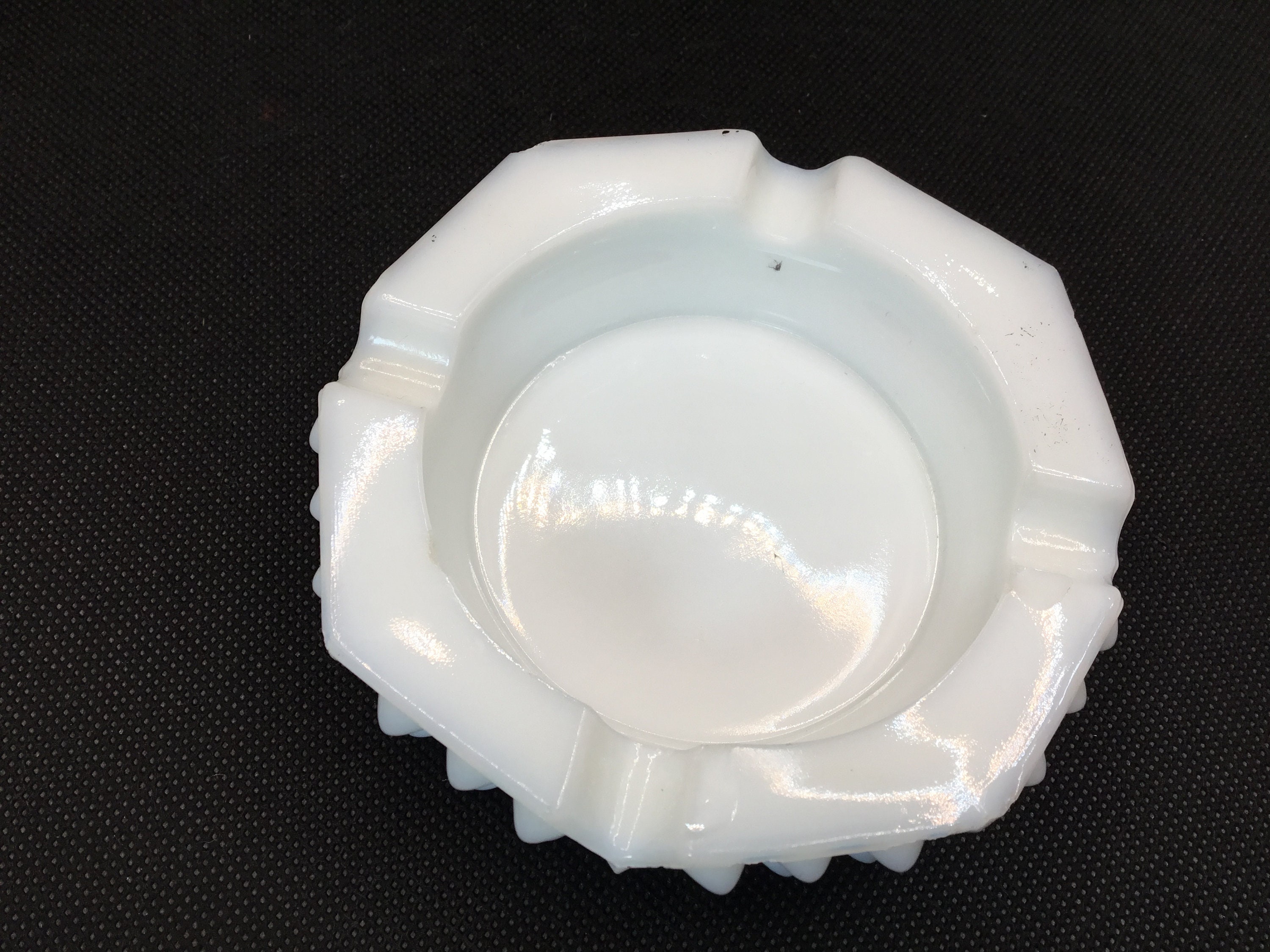Hobnail Milk Glass. Ashtray Vintage Glassware Etsy
