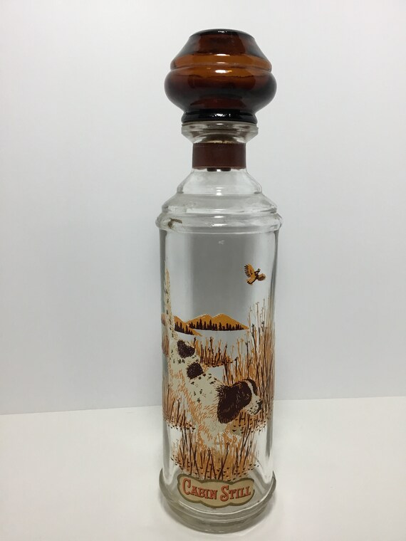 Cabin Still Spaniel Dog Bourbon Whiskey Decanter Etsy